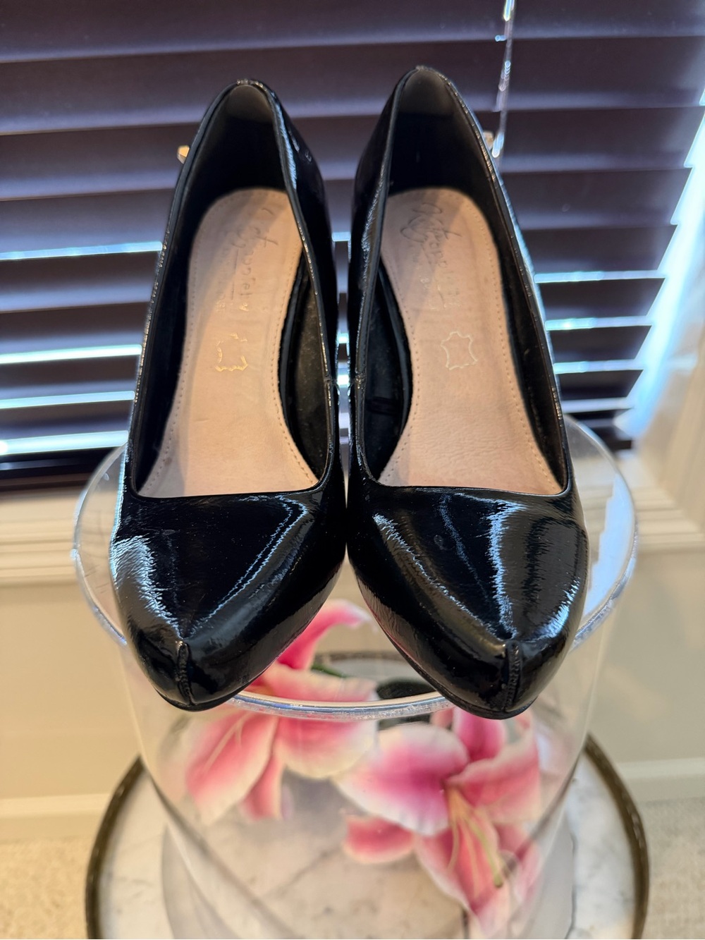 Kate Appleby Knightsbridge Black Patent Leather Pumps Heels Women Size 40